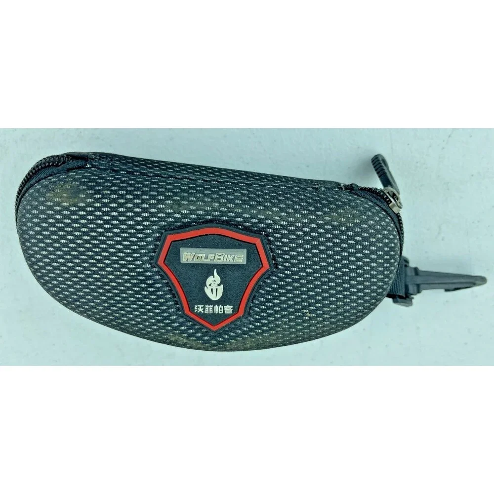 Wolfbike Sunglasses Case Semi Hard Shell Large Travel Carrier Zip Closure